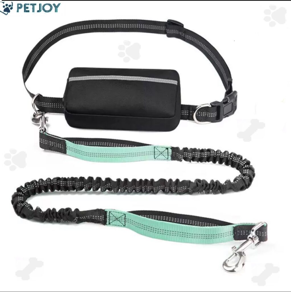 רצועה לכלב עם פאוץ  לריצה Pet sports running multifunctional dog leash