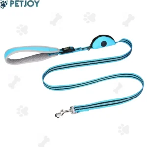 רצועה לכלב עם מחזיק שקיות מובנה - Dog leash+poop pack